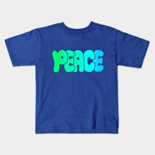 Peace green blue Kids T-Shirt